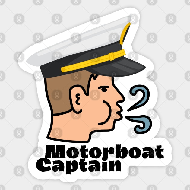 Motorboat Captain Sticker by Low Life Shirts